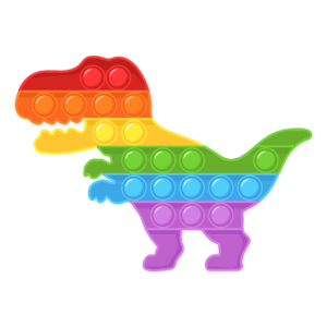 Rainbow Dino Pop It Fidget Toy