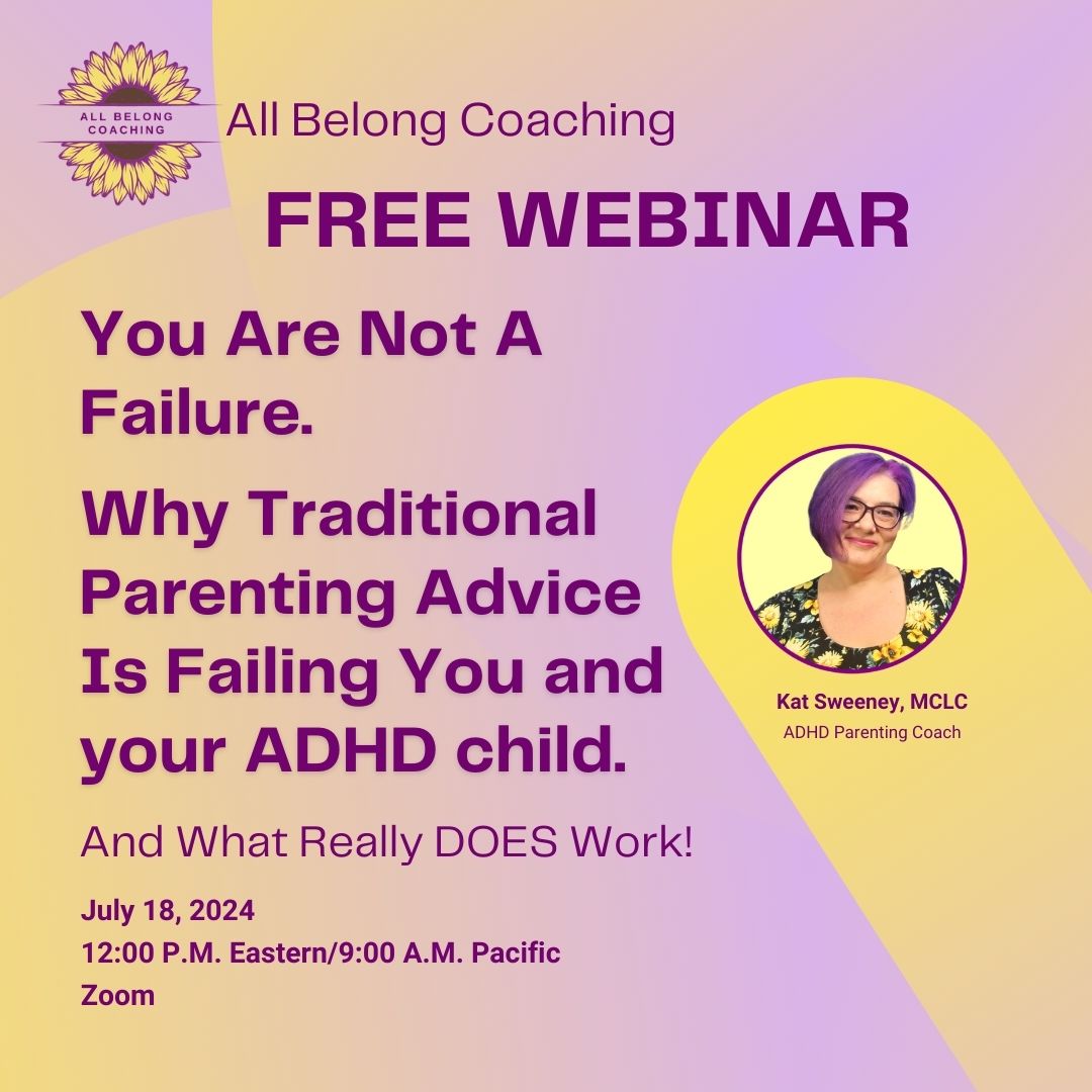 FREE Webinar You are not a failure Why traditional parentind advice is failing you and your ADHD child. And what really works.